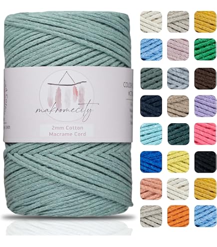 GLOREX Makramee-Garn Neon Gelb 2 Mm – 100% Baumwolle, 250 G / 225 M, Für Häkeln, Stricken & Makramee