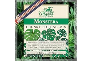 Allgood Farm Monstera Soil - Chunky Aroid Potting Soil Mix for Swiss Cheese Plant, Deliciosa, Albo (5 Litres)