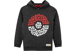 Pokemon Felpa Bambino | Maglione con Cappuccio Pikachu per Bambini con Design di Pokeball