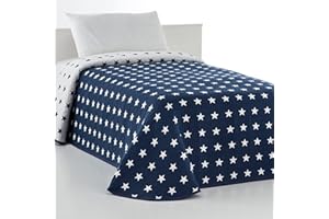 VIALMAN Colcha Bouti Ligera Sofia 10 para Cama Individual de 105 cm | Colcha Cama 105 | Tamaño Colcha 200 X 270 cm, Color Marino