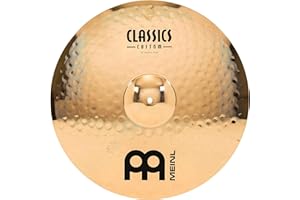Meinl Cymbals Classics Custom Brilliant Ride Medium Cymbal 20 inch (Video) for Drum Set (50,80cm) B12 Bronze, Brilliant Finish, Made in Germany (CC20MR-B)