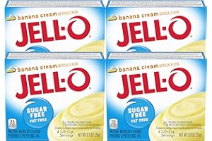 Jell-O Banana Cream Sugar Free Pudding & Pie Filling (4-Pack) by Kraft Foods