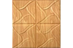 EURODECO 6 m² / Panneaux muraux 3D, revêtement mural, panneaux de plafond, panneaux, imitation bois, matériau polystyrène (6 m² = 24 pièces)
