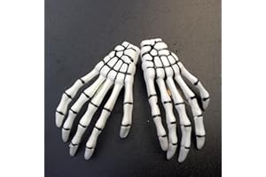 ATST Pair Skeleton Claw Bone Hand Hair Clip - 2 Clips (White)