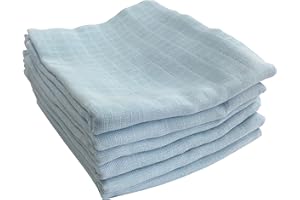 Lot de 6 langes M.M.C. - En 100 % coton - 125 g/m² - Certifiées Öko-Tex, sans substances nocives - Double tissage - Bordure renforcée - Dimensions : 80 x 70 cm - Pour bébé