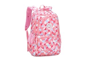 BANSUSU Geometric Print Girls Boys Backpacks for Kids Primary School Bags