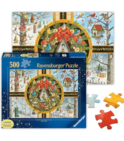Eurographics 500-Piece Puzzle - The City Square Christmas Festival, Finished Size 48x68 Cm, Eco-Friendly