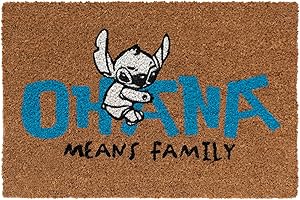 Grupo Erik Zerbino Disney Stitch Ohana, Fabbricato con una Base in PVC Antiscivolo, 40x60 cm