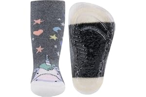 EWERS Stoppersocken Einhorn, Socken mit Antirutschsohle für Mädchen, Anti-Rutsch-Socken mit Gummisohle, MADE IN GERMANY, 1 Paar rutschfeste Kindersocken