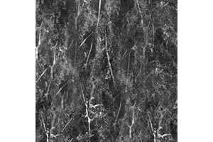 JOLIHOME Papier samoprzylepny do mebli, marmuru, czarny, efekt marmuru, naklejka winylowa do kuchni, sypialni, łazienki, szafki, szuflady, blat 40x300 cm