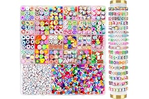 EOPUOZS 2300pcs Abalorios para Hacer Pulseras, Cuentas para Pulseras con Cordón Elástico, Kit Pulseras para Hacer Niña, DIY Joyas Pulseras Manualidad, Regalos para Niña 6-12 Años