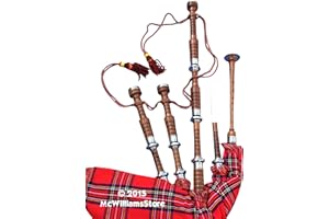 Mcwilliams Professional Highland écossais Cornemuse FNS Mounts Tartan Royal Stewart et sac