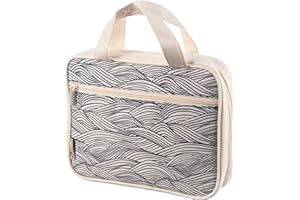 DIVERSEBEE Bible Cover with Handles, Zippered Bible Carrying Case for Women and Girls, Bible Tote Bag for Kids, Bible Book Cover, Bible Accessories, Christian Gifts 7.5 x 10 x 2.5in (Waves)