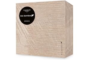 bio bamboo® - Confezione 50 tovaglioli monouso 40x40 CACAO in fibra di bambù, biodegradabili e compostabili