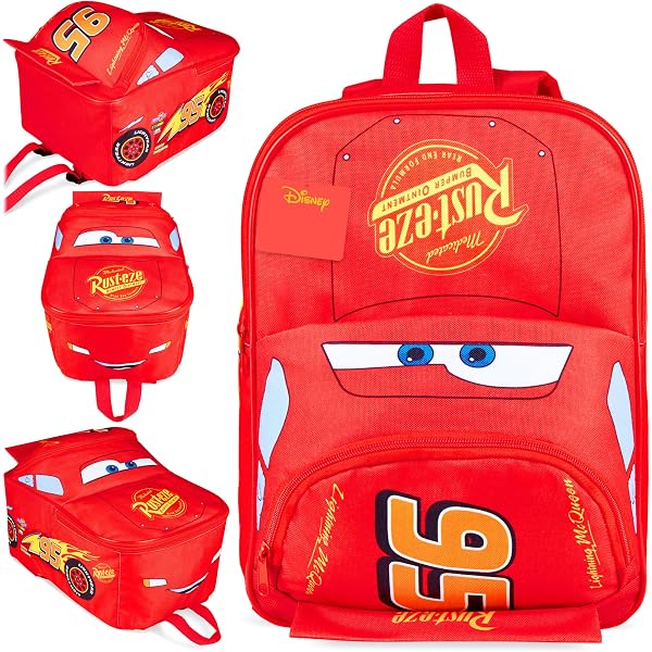 Sac De Gym Enfant PASO Cars Rust Eze – 36 X 32 Cm – Noir/Rouge/Multicolore – Sac à Dos Sport & Loisirs Avec Cordons