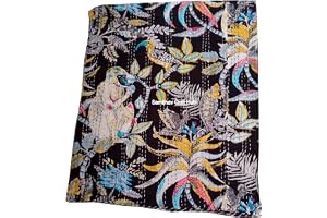 Unikt överkast med apablommönster, bomull, handgjort, kanthatäcke, bohemisk dekoration, queen size/king size överkast, boho-f