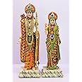ESPLANADE Ram ji Shri Ram and Sita Maa Murti Idol Statue Sculpture | Decorative Items - Home Decor | Resin - Multi - 18 Inches (Big Size)