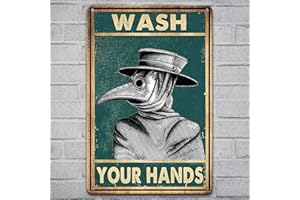 QIANBAIUK Blechschild-Wash Your Hands Schilder funny Schild Retro Poster Blechschild Schilder Freundschaft Geschenke Wand Deko(20 x 30 cm)