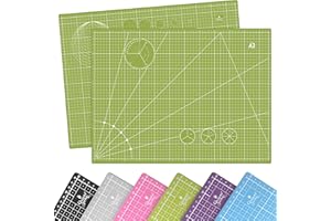 BASE DE CORTE QUIJOTE PAPER WORLD - Tamaño A2, 6 colores básicos, Patchwork, Guías de corte, cicatrización rápida, 3mm espesor, planchas para cortar - VERDE 1 UNIDAD