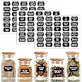 WONDER HUB Spice Jar Labels Preprinted Waterproof Sticker Self-Adhesive Vinyl Stickers Easy to Identify Spices - Pack of 150 Spice Labels