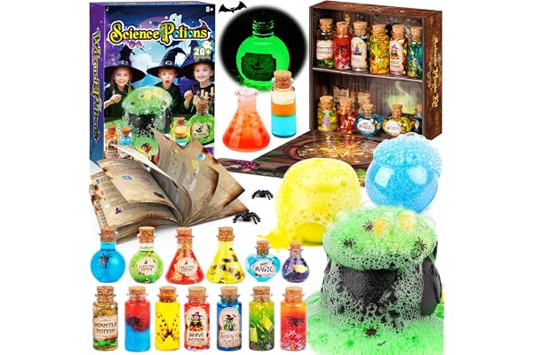 Kits de potions sorcier pour enfants, Mélange 20+ potions magiques fées avec un pot magique, Jouet artisanal cadeau créatif