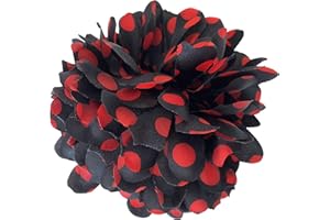 La Senorita Fleur Flamenco Noir Pois Rouge pour Filles/Enfants pour Cheveux