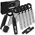 Logest Metal Hand Grip Set, No Slip Heavy-Duty Grip Strengthener with Gift Box, Great Wrist & Forearm Hand Exerciser, Home Gym, Hand Gripper for Beginners to Professionals Grip Strength Trainer