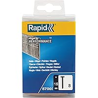 Rapid Nägel Typ 8, 15mm Stauchkopfnägel 18Ga, 5.700 Stk. Kunststoffbox, für tacker, druckluftnagler und elektronagler