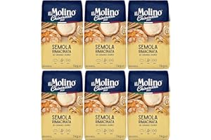 il Molino Chiavazza Semola Rimacinata 1kg - Pack of 6 | Premium Italian Semolina Flour for Pizza, Breads & Fresh Pasta