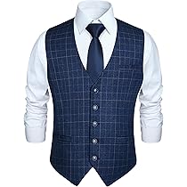 Gilet Uomo Slim Fit Tweed Lana - Gilet Formale Per Matrimoni E Cerimonie