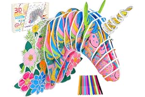 Puzzle 3D Bricolage Kits, Cadeau Fille garçon 6 7 8 9 10 Ans, Jouets Loisirs Créatifs Amusants, Puzzle à Colorier 3D Enfant 6 7 8 9 10ans, Noël Anniversaire Cadeau pour Filles et Garçons