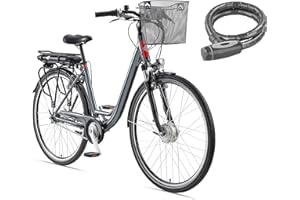 ‎TELEFUNKEN TELEFUNKEN E-Bike 28 Zoll Fahrrad für Damen & Herren | Pedelec Citybike mit 7-Gang Nabenschaltung | Rücktritt | Elektrofahrrad 250 W Frontmotor | 468 Wh Li-Ion-Akku | EBike Multitalent RC657