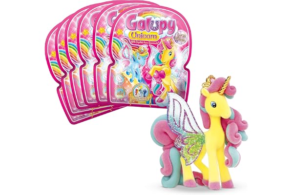 CRAZE GALUPY Licorne Jouet Figurine Animaux 18 Jouet Licorne à Collectionner avec Cristal Swaroski Licorne Fille Cadeau Fille & Garcons Anniversaire Licorne 6X Figurines Incluse 27752 Multicolore