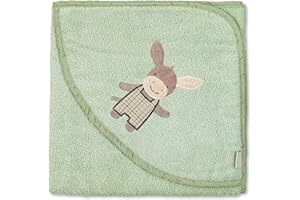 Sterntaler Asciugamano da bagno con cappuccio, 100 x 100 cm, colore: Verde