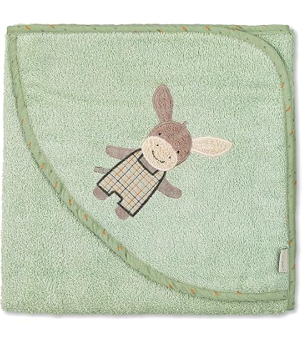 Asciugamano Con Cappuccio Per Neonati Sterntaler: 100x100 Cm In Cotone Morbidissimo Con Orecchie 3D Di Leone - Asciugamano Da Bagno Assorbente Per Bambini (Colore Ocra) - 2