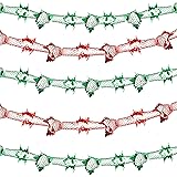 THE TWIDDLERS 6 Pack Massive 9ft Foil Christmas Garland - Festive Hanging Xmas Ceiling Decoration for Parties & Events - 3 Re