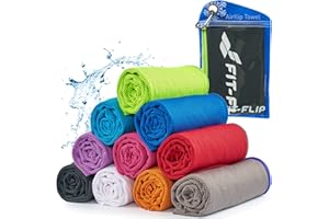 ‎FIT-FLIP Fit-Flip Airflip Kühltuch - Ice Cooling Towel - das kühlende mikrofaser Sporthandtuch für Nacken und Hals - Kühlhandtuch für Fitness und Sport