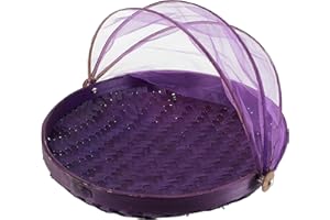 GURU SHOP Guru-Shop Cesta de Fruta Para la Protección Contra las Moscas en 3 Tamaños - Púrpura, Violeta, Tamaño: 35 cm Ø, Accesorios de Cocina y Varios