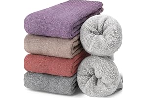 EBMORE Womens Merino Wool Thermal Socks Warm Winter Thick Walking Cosy Boot Crew Comfy Work Hiking Socks for Ladies 5 Pairs