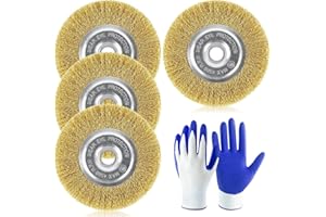 LWAIX Fugenbürste Messingbürste Stahlbürste 4Stk | Kompatibel mit Gloria Multibrush und Anderen Drahtbürsten | Metallbürste Weedbrush Zubehör für Gloria Fugenreiniger Von Unkraut Moos Steinen