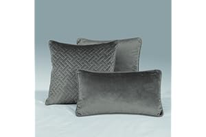 THE BETTERSLEEP COMPANY The Better Sleep Company Luxury French Velvet Throws, Bedspreads, Runners and Cushions (Taupe, Boudoir cushion cover 30cm x 50cm)