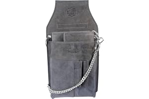 LEONARDO VERRELLI Kellner-Geldbörse aus Leder mit großem Münzfach Damen Herren Portemonnaie mit oder ohne Holster und Kette