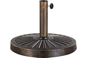 Yaheetech 14kg Patio Umbrella Stand Heavy Duty Garden Parasol Base Stand Outdoor Garden Umbrella Stand Holder Round Base Weig