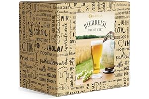 ‎BOXILAND [ Boxiland ] Biere der Welt (6 x 0,33l) internationale Bier Spezialitäten zum verschenken - Beste Biere der Welt (Bier + Tasting-Anleitung + Bierbroschüre + Geschenkkarton)