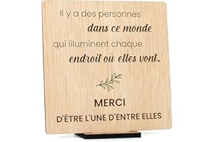 CONTRAXT Cadeaux pour Remercier des Personnes Spéciales. Cadeaux Originaux Carte de Remerciement en Bois pour anniversaires d'amis hommes femmes cartes de remerciement (Merci)