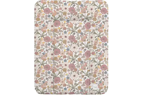 Ceba Baby® Cambiador Bebe - Cambiador suave para bebés - Almohadilla cambiadora lavable para Niños y Niñas - Certificado Öko-Tex - Impermeable - 70x50 cm - jardín