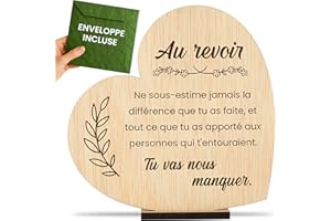 CONTRAXT Carte de Départ en Bois. Cadeau Original pour Adieu aux Collègues Chefs Professeurs Fin de Cours Graduation Amies (Départ)