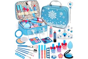 Flybay Kids Makeup Sets for Girls, Washable Kids Make Up Set Girls Toys Childrens Make Up, Real Girls Make up Set for Kids, Christmas Birthday Gifts for Girls Age 4 5 6 7 8 9 Year