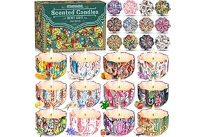 ITMNMNL Velas Aromáticas 12 Piezas Velas Aromaticas para Regalo,Velas Perfumadas,Vela Aromatica,Velas Decorativas,Vela Aromática,Velas Soja de Aromaterapia para Navidad,Fiestas,Yoga,Navideños,Madre
