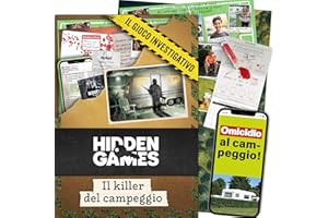 Hidden Games Luogo del Reato – Il killer del campeggio – Gioco investigativo, tipo Escape Room da tavolo, giochi nascosti, risolvi un caso, detective gallo, caso da risolvere, cold case gioco